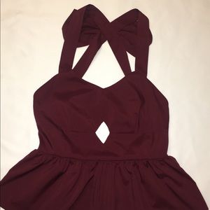 Maroon short top